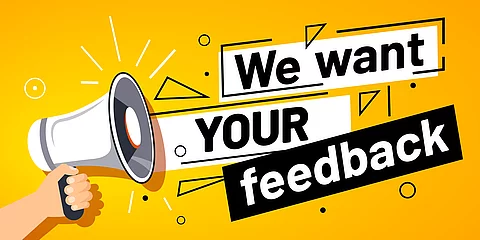 We want your feedback. Customer feedbacks survey opinion service