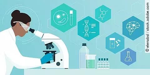 Innovative scientific and medical research in the lab