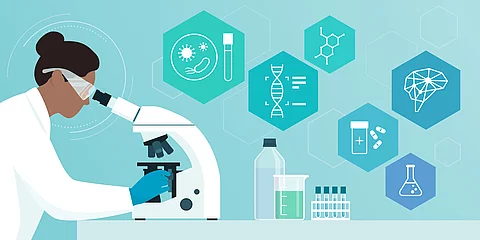 Innovative scientific and medical research in the lab