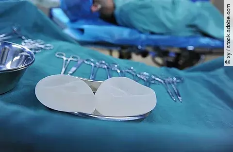 operating tools and chest implants in surgery room