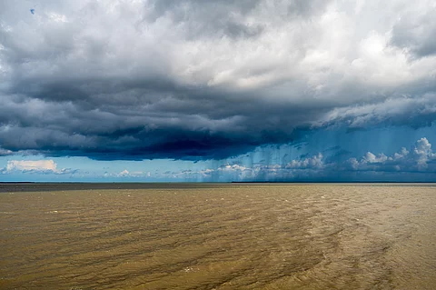 Heraufziehendes Unwetter an der Nordsee
