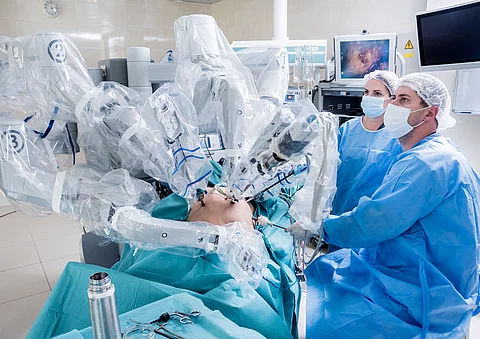 Modern surgical system. Medical robot. Minimally invasive roboti
