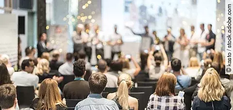 Young business team receiving award at best business project com