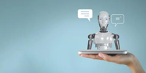 Chat GPT,AI assistant,chat bot concept.,Artificial intelligence with speech bubble on smartphone. Chat GPT,AI assistant,chat bot concept.,Artificial intelligence with speech bubble on smartphone.