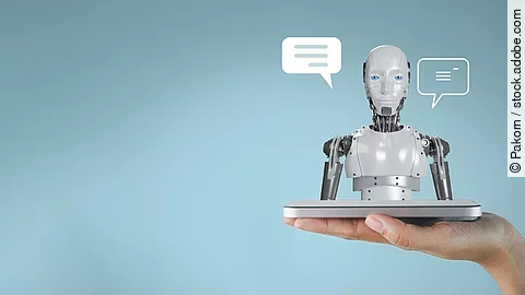 Chat GPT,AI assistant,chat bot concept.,Artificial intelligence with speech bubble on smartphone.